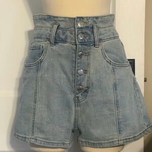 Wild Fable Light Blue High-Waisted Shorts